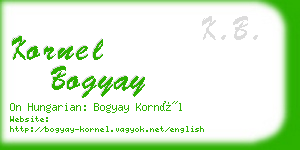 kornel bogyay business card